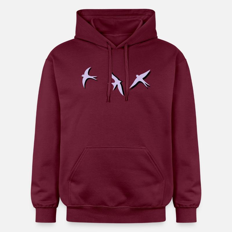 hirondelle - Sweat à capuche Softstyle® Gildan Unisexe - maroon