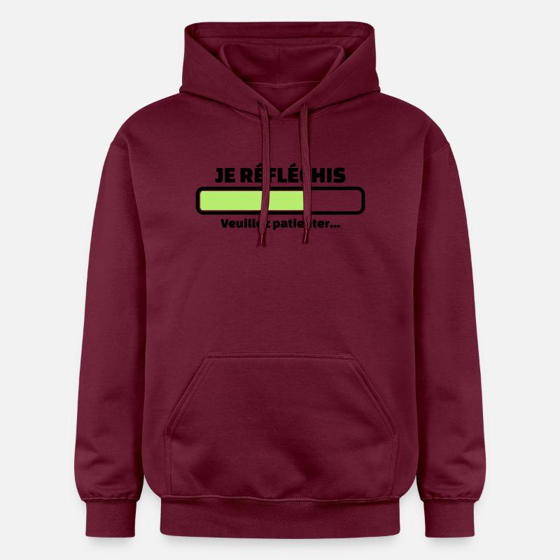 je réfléchis veuillez patienter - Sweat à capuche Softstyle® Gildan Unisexe - maroon