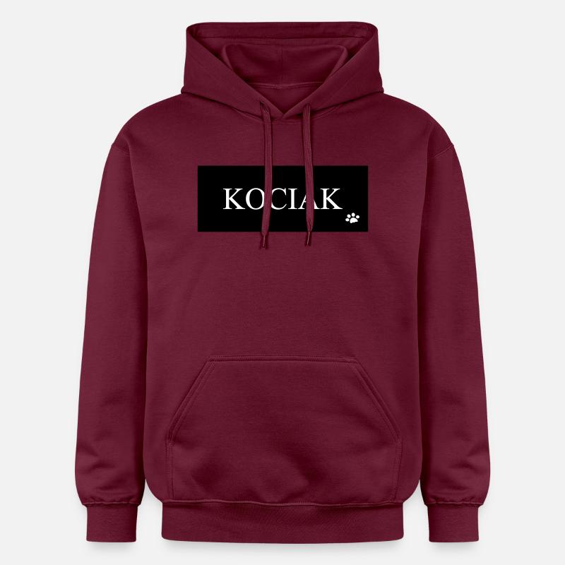 DZ0002 Inscription chaton patte - Sweat à capuche Softstyle® Gildan Unisexe - maroon