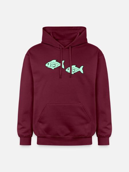 fish2 - Gildan Unisex Softstyle® Midweight Hoodie - maroon