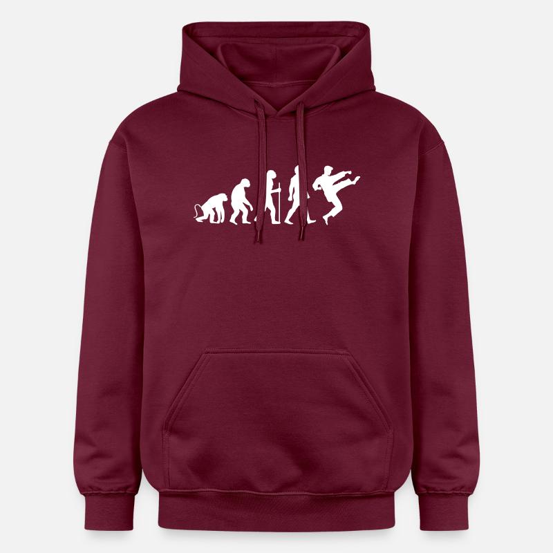 Karaté Évolution - Sweat à capuche Softstyle® Gildan Unisexe - maroon
