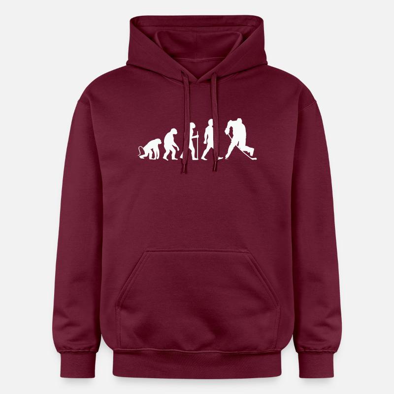 Évolution du hockey - Sweat à capuche Softstyle® Gildan Unisexe - maroon