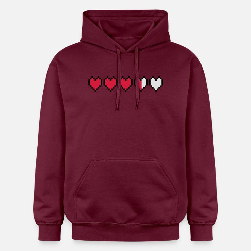 Vie Pixel - Sweat à capuche Softstyle® Gildan Unisexe - maroon