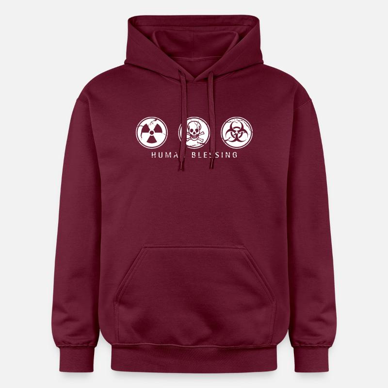 Human Blessing - Blanc - Sweat à capuche Softstyle® Gildan Unisexe - maroon