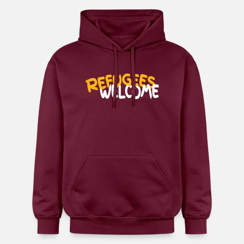 Accueil des réfugiés - Sweat à capuche Softstyle® Gildan Unisexe - maroon