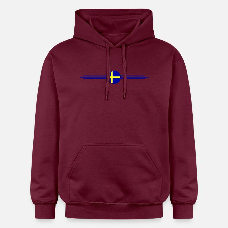 Drapeau de la Suède Drapeau - Sweat à capuche Softstyle® Gildan Unisexe - maroon
