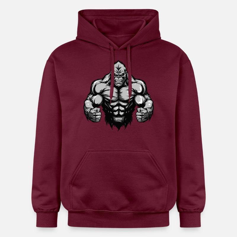 Gorilla Gym Muscles Bête - Sweat à capuche Softstyle® Gildan Unisexe - maroon