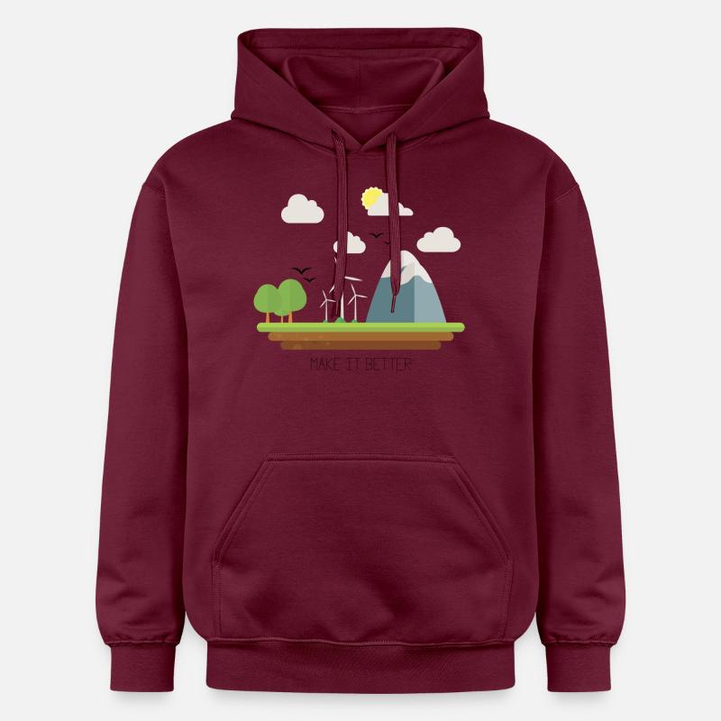 faire mieux B - Sweat à capuche Softstyle® Gildan Unisexe - maroon