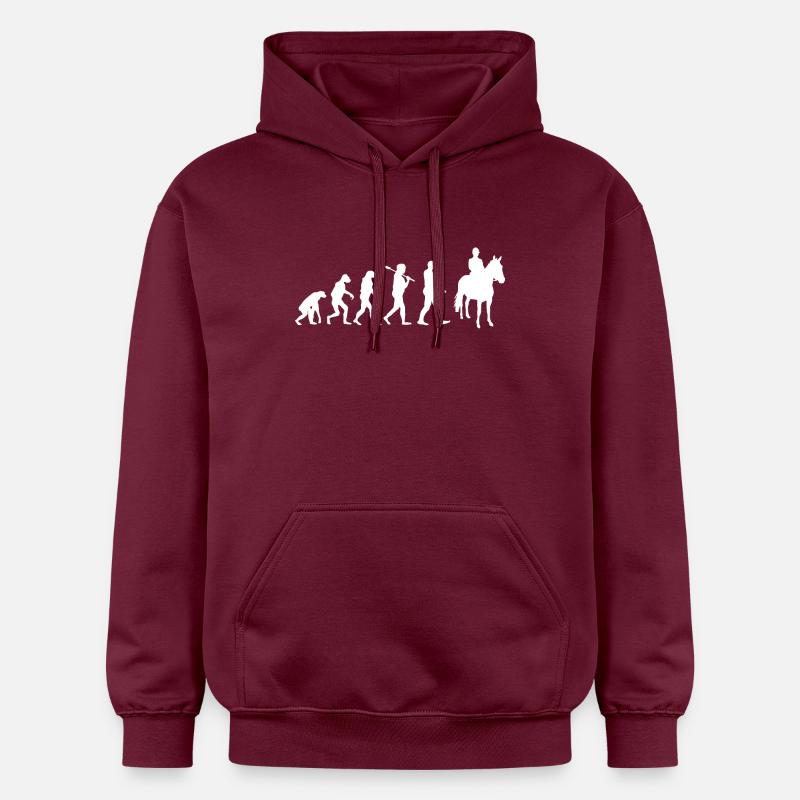 shirt Equitation · · · · cheval Evolution Cheval - Sweat à capuche Softstyle® Gildan Unisexe - maroon