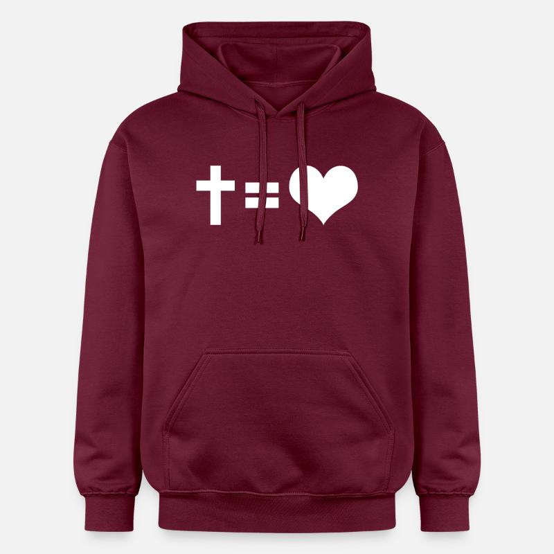 CROSS = LOVE - Sweat à capuche Softstyle® Gildan Unisexe - maroon
