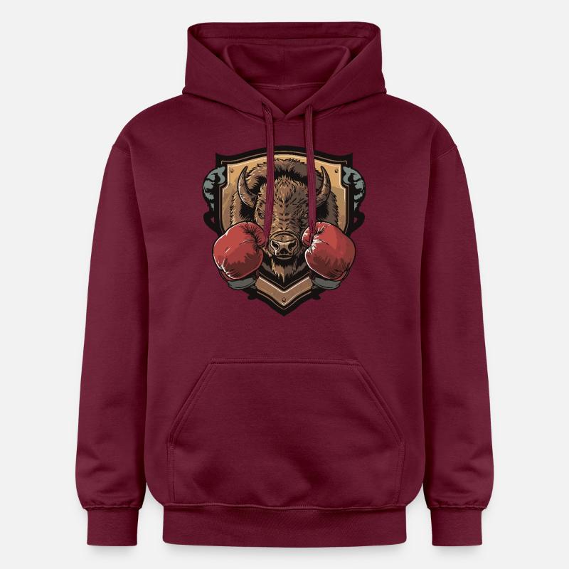 Bison Boxer MMA - Sweat à capuche Softstyle® Gildan Unisexe - maroon