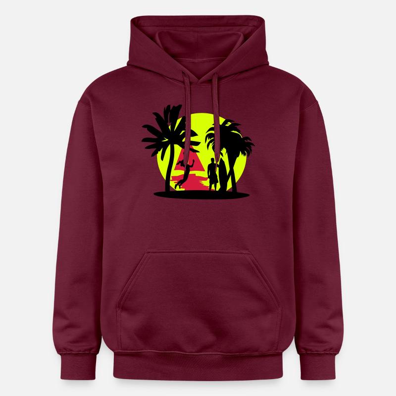 plage, beach, été - Sweat à capuche Softstyle® Gildan Unisexe - maroon