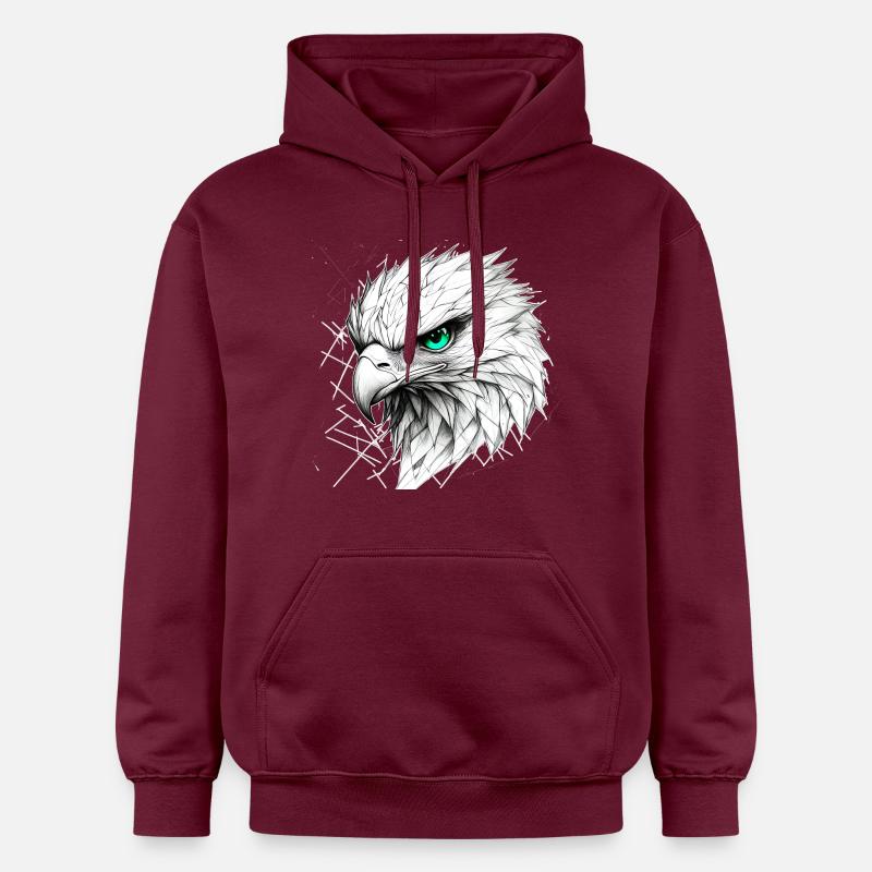 Libre comme l’aigle - Sweat à capuche Softstyle® Gildan Unisexe - maroon