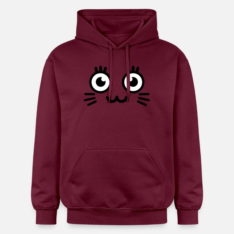 visage mignon de minou - Sweat à capuche Softstyle® Gildan Unisexe - maroon