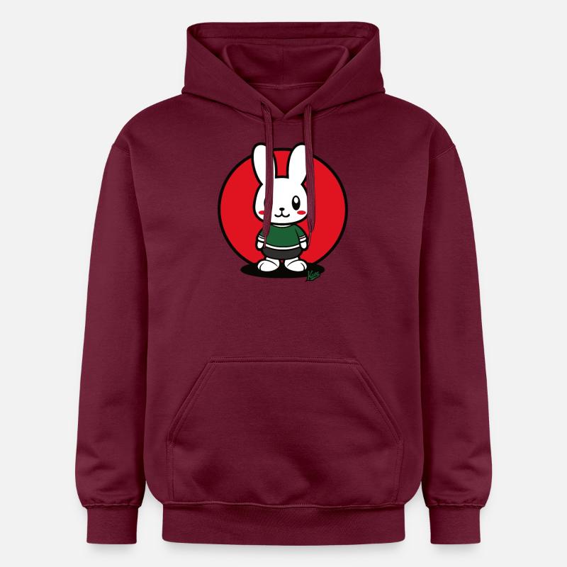 Dessin animé Bunny Bunny Child - Sweat à capuche Softstyle® Gildan Unisexe - maroon