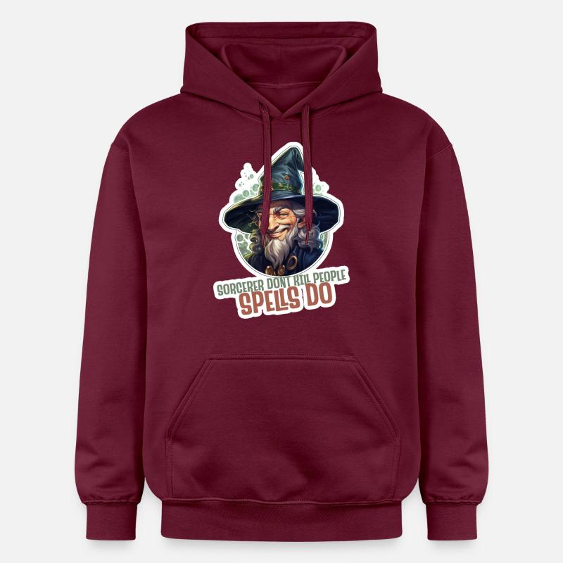 Magier oder Zauberer mit Rollenspielslogan - Gildan Unisex Softstyle® Midweight Hoodie - Maroon