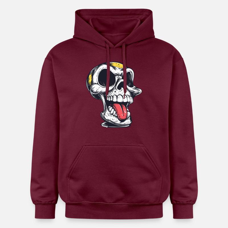 Crâne avec langue – crâne effronté - Sweat à capuche Softstyle® Gildan Unisexe - maroon