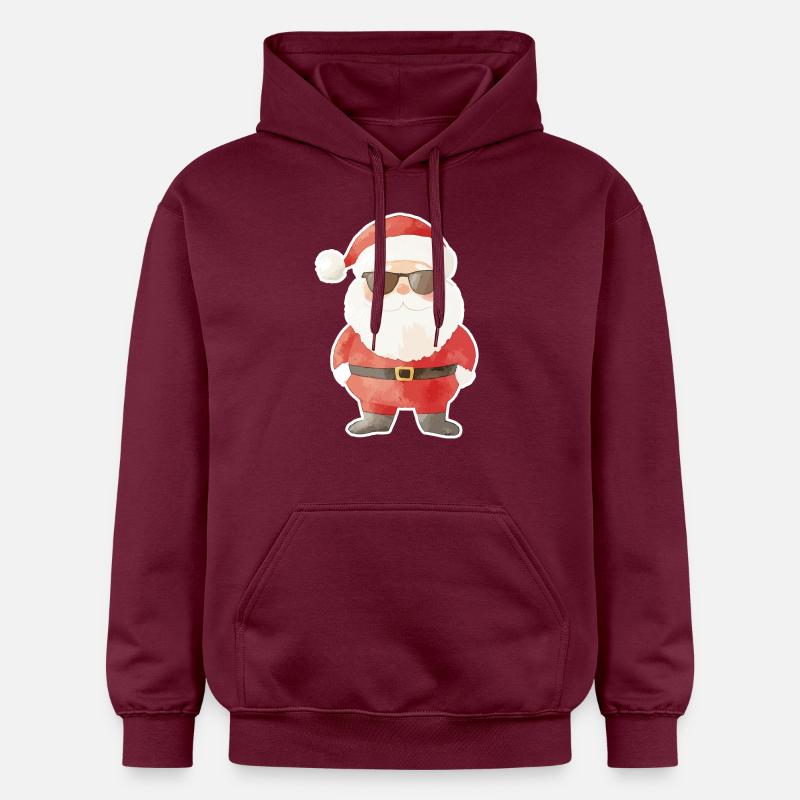Père Noël Cool Noël - Sweat à capuche Softstyle® Gildan Unisexe - maroon