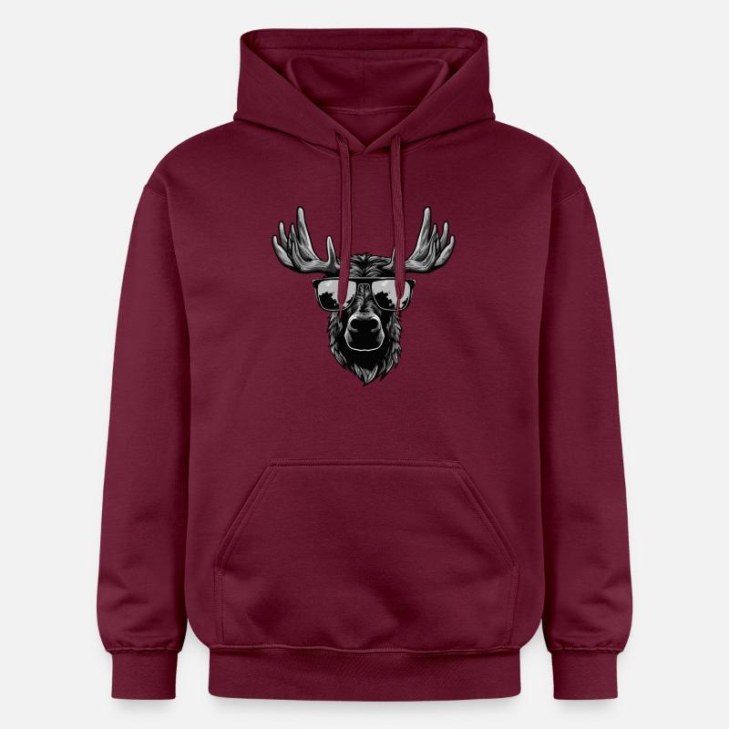 Fête cool hipster d'orignal - Sweat à capuche Softstyle® Gildan Unisexe - maroon