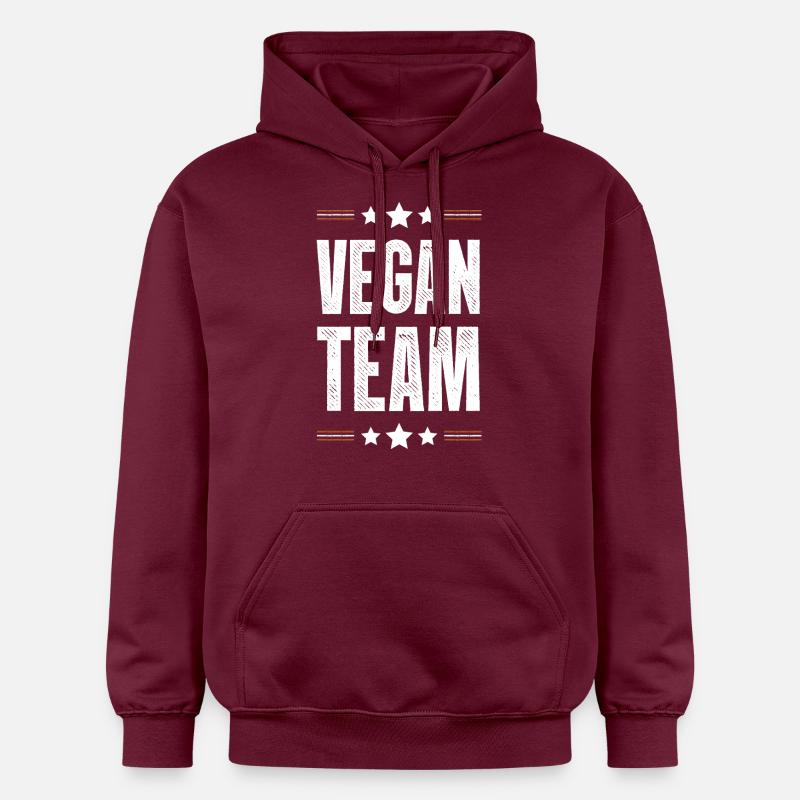 Équipe végétalienne - Sweat à capuche Softstyle® Gildan Unisexe - maroon