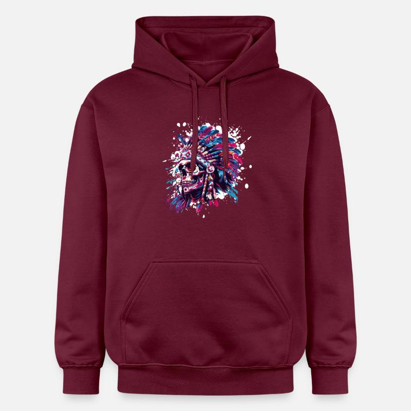 Crâne indien - Sweat à capuche Softstyle® Gildan Unisexe - maroon