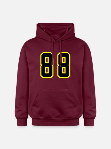88 Number Jersey - Gildan Unisex Softstyle® Midweight Hoodie - maroon