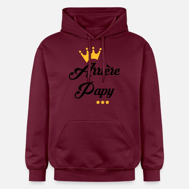 Papy Papi Grand-Père Retraite famille - Sweat à capuche Softstyle® Gildan Unisexe - maroon
