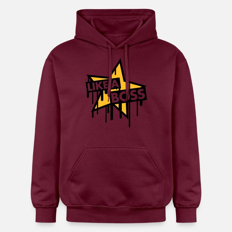 like_a_boss_star - Sweat à capuche Softstyle® Gildan Unisexe - maroon