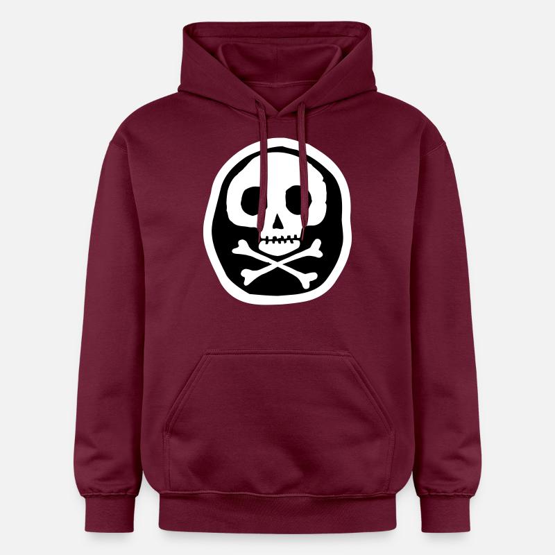 Crâne et os - Sweat à capuche Softstyle® Gildan Unisexe - maroon