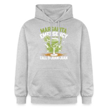 Humorvolle Margarita-Liebe - Gildan Unisex Softstyle® Midweight Hoodie - Hellgrau meliert - Vorne - Liana (172cm) & Jaron (178cm)