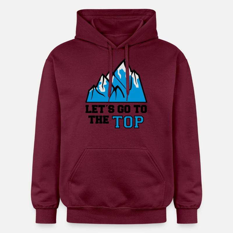 mountain_lets_go_to_the_top_3 - Sweat à capuche Softstyle® Gildan Unisexe - maroon