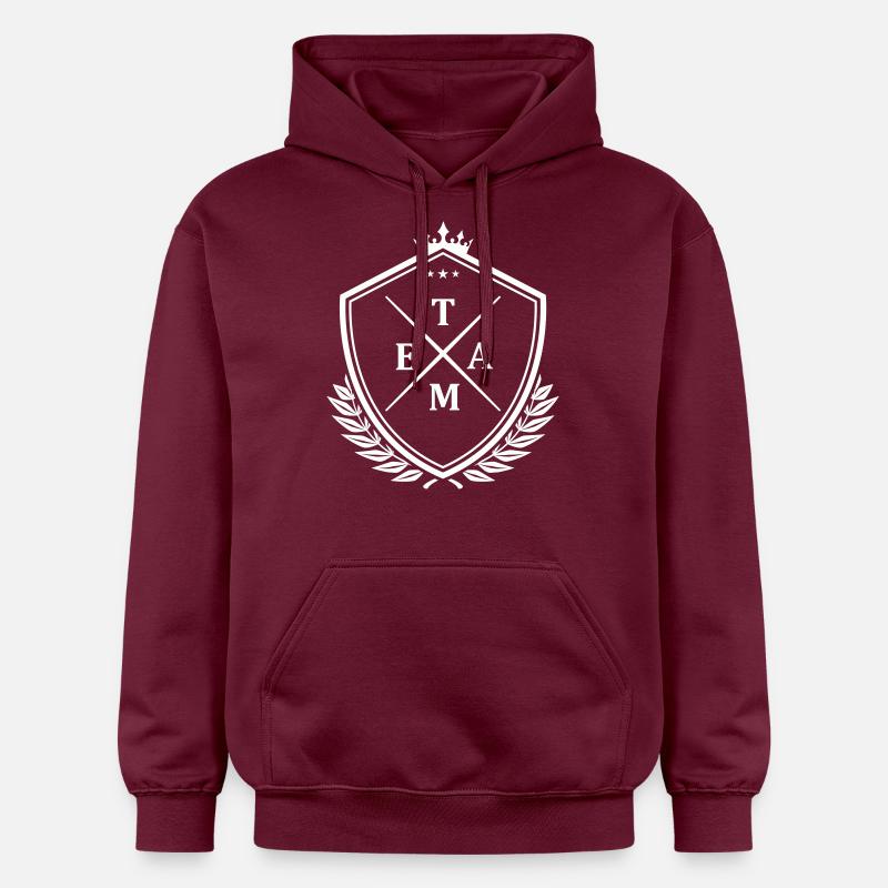 Écusson de l’équipe - Sweat à capuche Softstyle® Gildan Unisexe - maroon