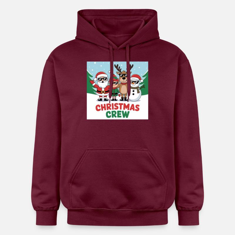 ÉQUIPAGE DE NOËL - Sweat à capuche Softstyle® Gildan Unisexe - maroon