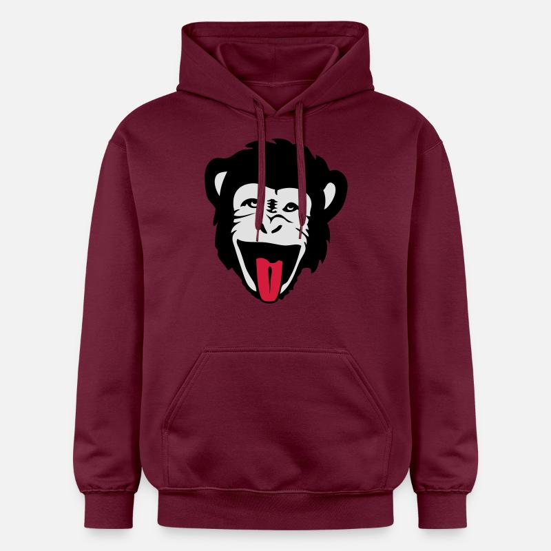 Affe Gorilla Affe Header1 - Gildan Unisex Softstyle® Midweight Hoodie - Maroon
