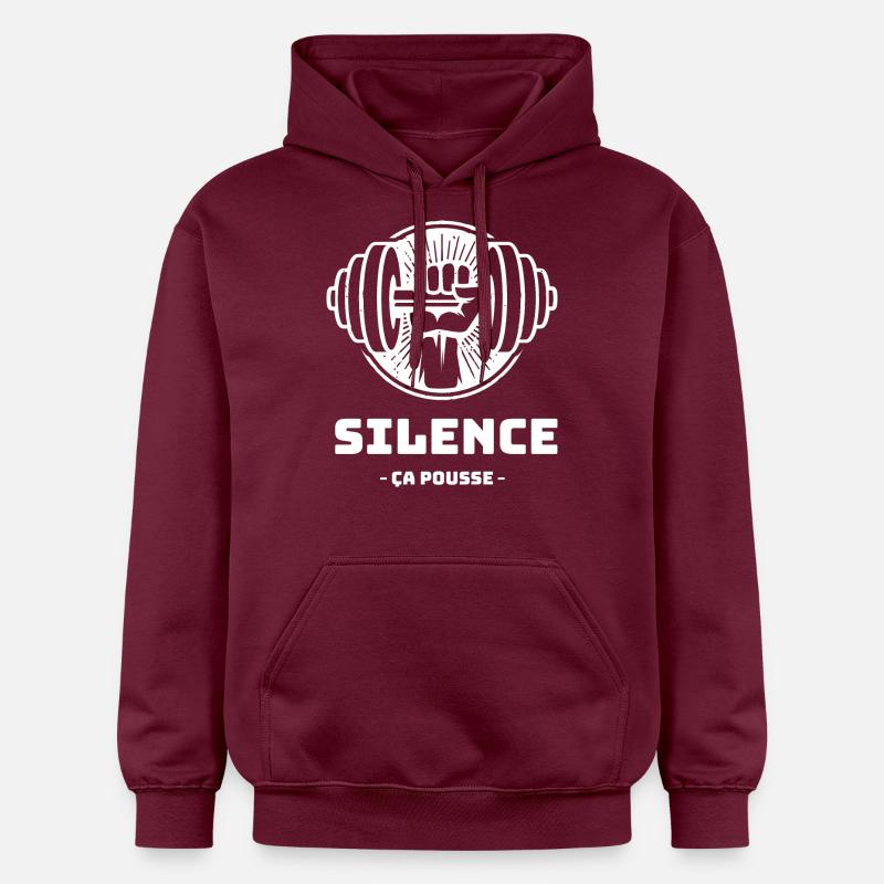 Silence ça pousse - Sweat à capuche Softstyle® Gildan Unisexe - maroon