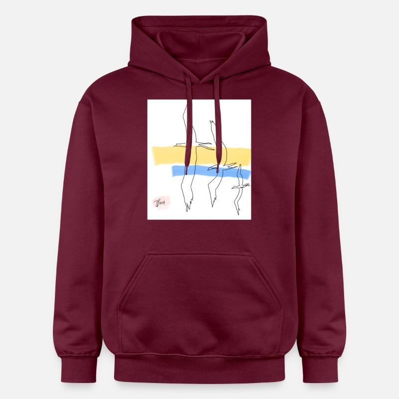 Oiseaux libres - Sweat à capuche Softstyle® Gildan Unisexe - maroon