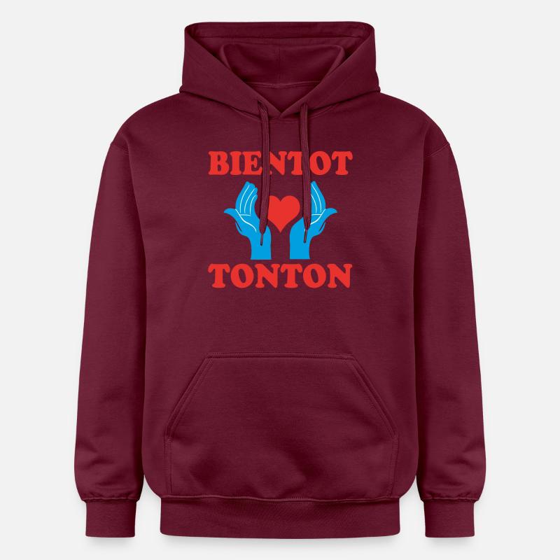 BIENTOT TONTON - Sweat à capuche Softstyle® Gildan Unisexe - maroon