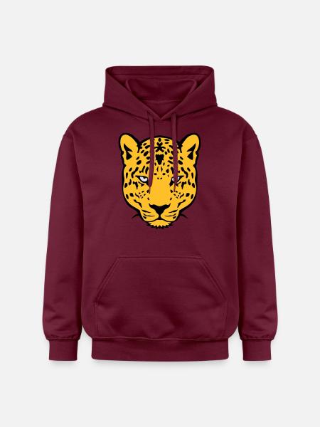 leopards wild animal 30 - Gildan Unisex Softstyle® Midweight Hoodie - maroon