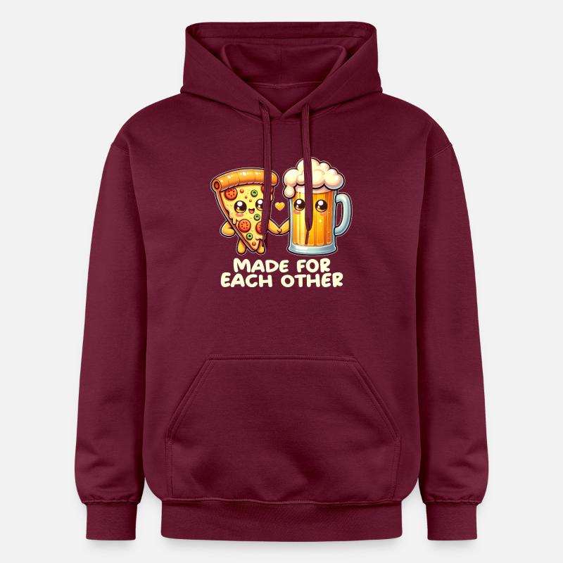 Pizza et bière - Sweat à capuche Softstyle® Gildan Unisexe - maroon