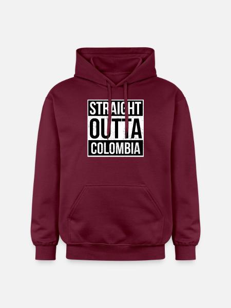 Straight Outta Colombia! - Gildan Unisex Softstyle® Midweight Hoodie - maroon