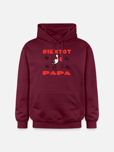 BIENTOT PAPA - Sweat à capuche Softstyle® Gildan Unisexe - maroon