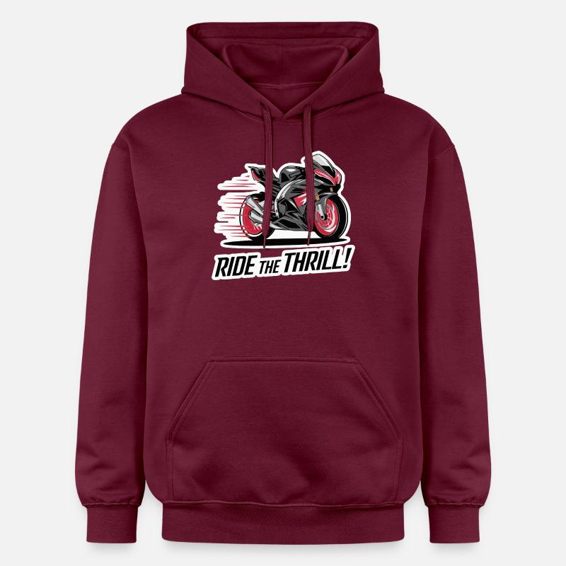 SURFEZ SUR LE FRISSON - Sweat à capuche Softstyle® Gildan Unisexe - maroon