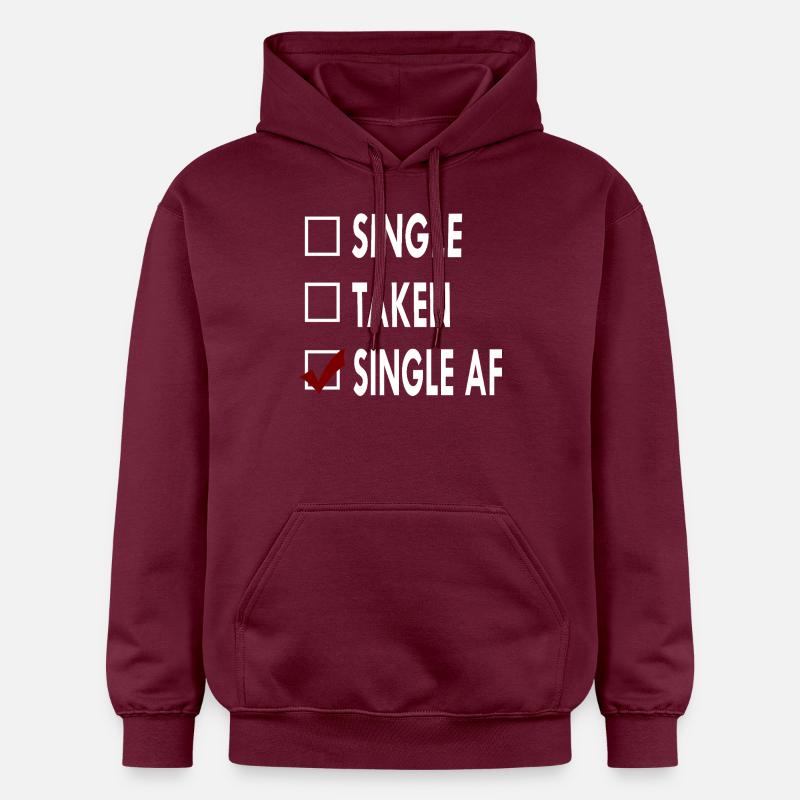 SINGLE SINGLE AF - Sweat à capuche Softstyle® Gildan Unisexe - maroon