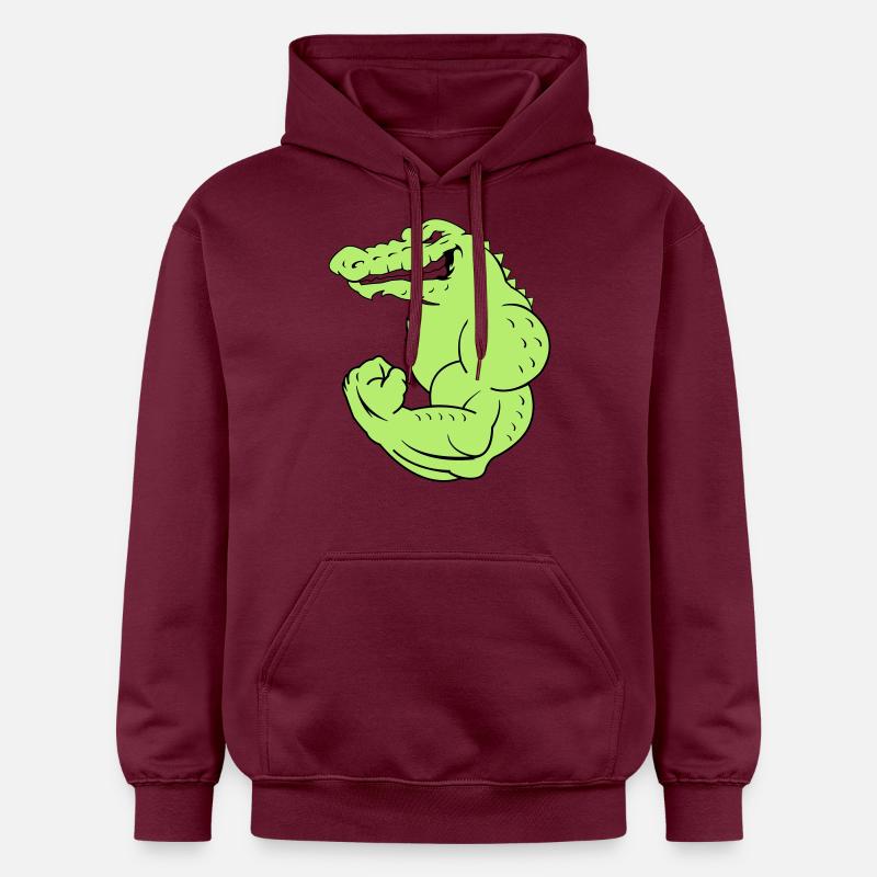 strong_crocodile_2 - Sweat à capuche Softstyle® Gildan Unisexe - maroon