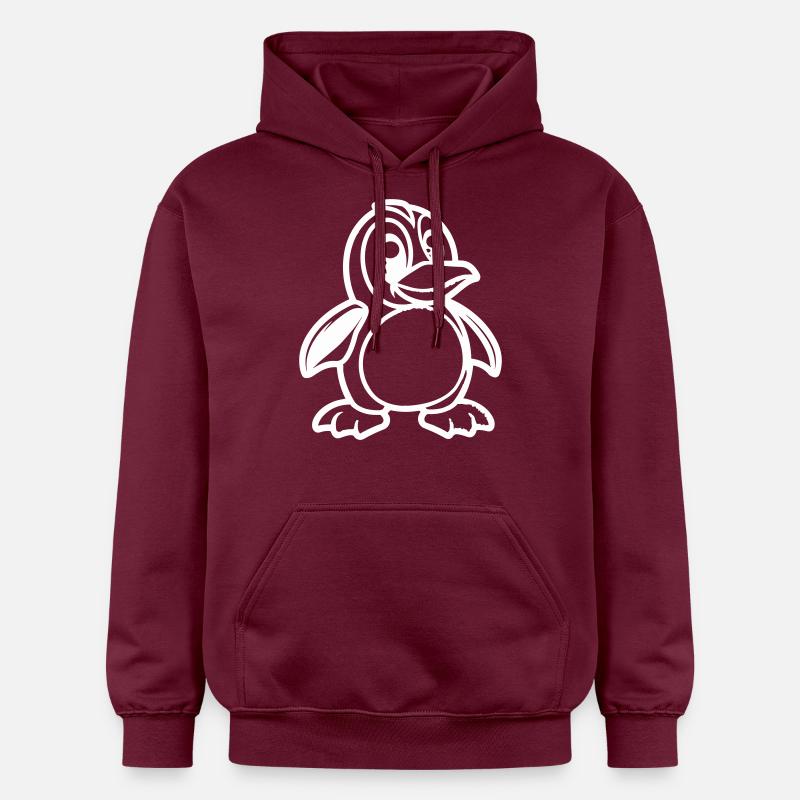 pinguin comic - Gildan Unisex Softstyle® Midweight Hoodie - Maroon