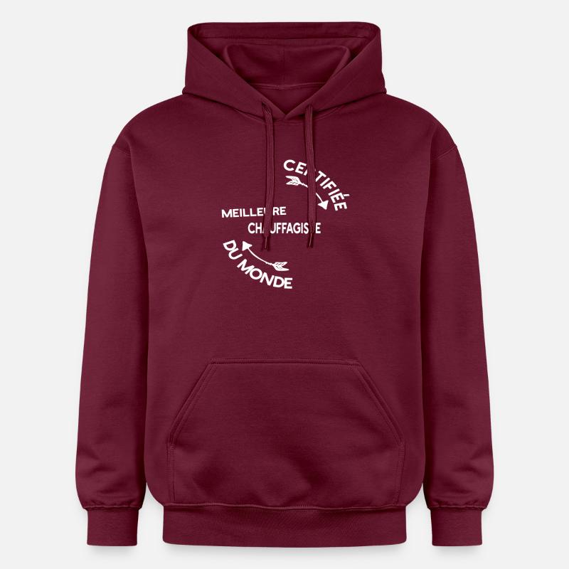 Meilleure Chauffagiste cadeau noël - Sweat à capuche Softstyle® Gildan Unisexe - maroon