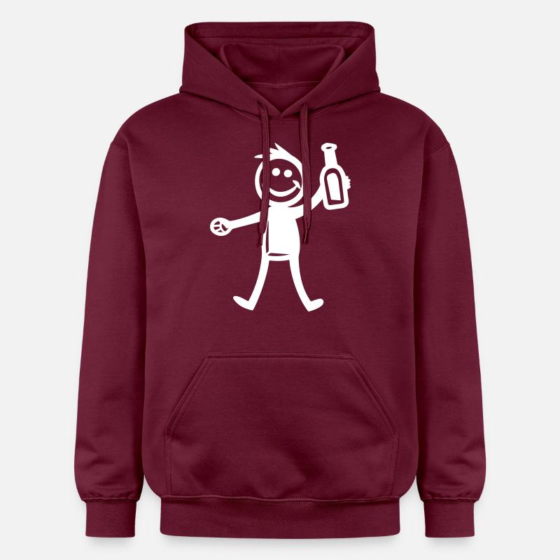 Boire une bouteille de bière - Sweat à capuche Softstyle® Gildan Unisexe - maroon