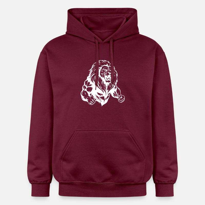 Musculation Muscles Lion - Sweat à capuche Softstyle® Gildan Unisexe - maroon