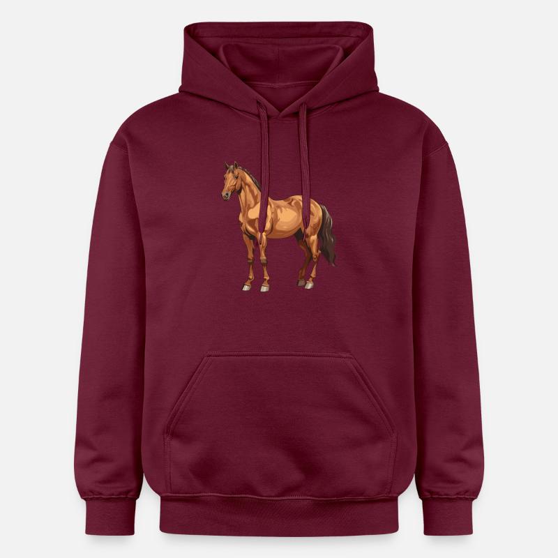 Animal Cheval - Sweat à capuche Softstyle® Gildan Unisexe - maroon