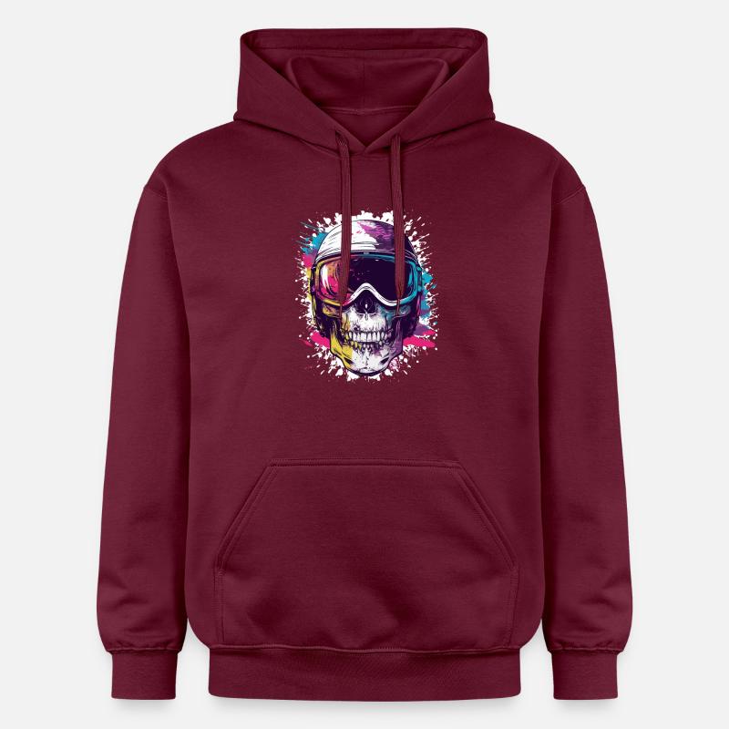 Ski Skull Lunettes de ski - Sweat à capuche Softstyle® Gildan Unisexe - maroon